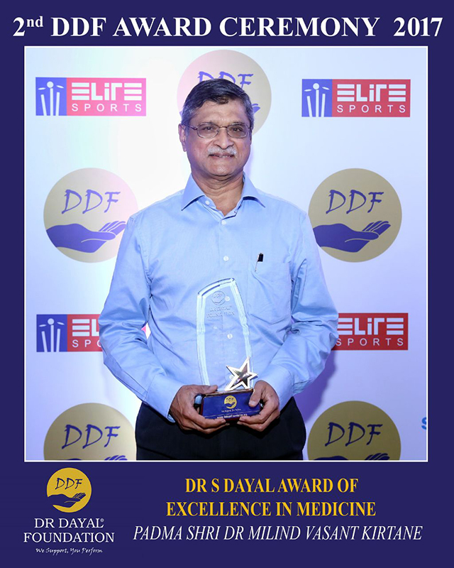 Dr Milind Kirtane awarded the prestigious Dr S Dayal award for Excellence in Medicine